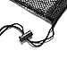 Suriel Durable Nylon Mesh Bag with Sliding Drawstring Cord Lock Closure,Large Black Mesh Bag for Golf Tennis Balls,Gym,Shower,Washing Toys,Swimming,Beach,12×7.5 Inch