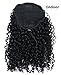 Ms Fenda Hair Raw Remy Virgin Peruvian Human Hair Natural Color 3B 3C S Kinky Curly Hair Piece Clip-in Top Closure Ponytail (16inch)