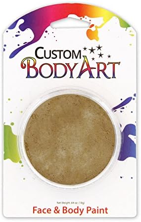 Custom Body Art LARGE 18ml Face Paint Metallic Color Single Colors 1-each (Copper Metallic) - Great for Parties, Halloween &amp; Birthdays