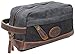 IBLUE Canvas Leather Travel Kit Toiletry Bag Shaving Dopp Case #b96 (grey)