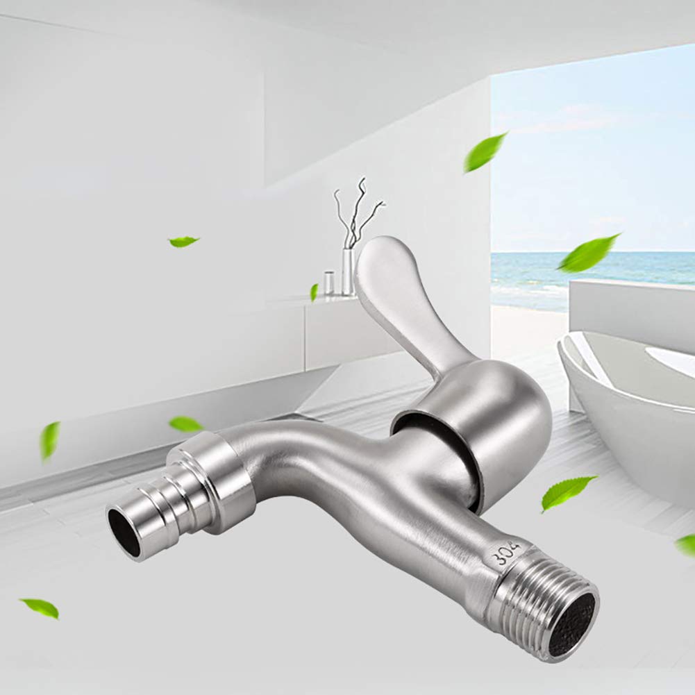 Fontanería de baño SELUXU Faucet Full 304 Acero Inoxidable Jardín