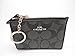 COACH F16107 MINI SKINNY ID BADGE KEY RING CASE Black Smoke/ Black