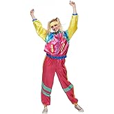 EraSpooky Women 80s Costume Retro Clothing Party Suit Neon Clothes