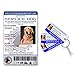 XpressID Custom Holographic Service Dog ID Card with 3 Key Tags - Includes Registration to National Dog Registry - QR Ready