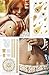 Boho Gold Temporary Tattoos - Metallic Gold Henna Tattoo Kit | 10 sheets & 100+ designs | Boho Glitter Accessories Stickers | Fits Men, Women & Kids | For Face, Body, Music Festival Clothing, Costumes
