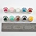 Julie Wang 80pcs Mixed Enamel Cat Dog Paw Footprint Beads for European Charm Bracelet 11x11mm
