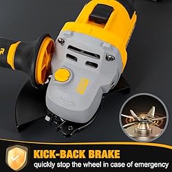 MAXCULAR Cordless Angle Grinder with 2x4.0 AH