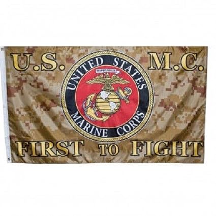 Amazon Com Usmc Seal First To Fight Camoflauge Acu Desert Camo