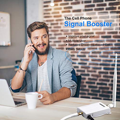 AT&T Signal Booster 4G LTE Cell Phone Signal Booster Amplifier 4G Cell Signal Repeater obdator High Gain FDD 700Mhz Band 12/17 ATT Mobile Phone Signal Booster for Home Use - Thumbnail 4