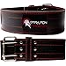Dark Iron Fitness Genuine Leather Pro Weight Lifting Belt for Men and Women - Durable Comfortable and Adjustable with Buckle - Stabilizing Lower Back Support for Weightlifting