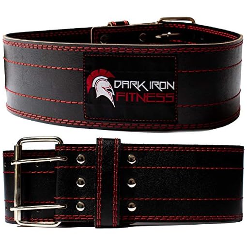 Dark Iron Fitness Weight Lifting Belt for Men & Women - 100% Leather Gym Belts for Weightlifting, Powerlifting, Strength…