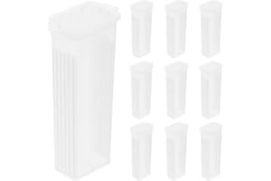 GLEAVI Plastic Storage Box for Microscope Slide Holder Pathology Slide Storage Box 5-Slot Transparent Staining Jar with Lid f