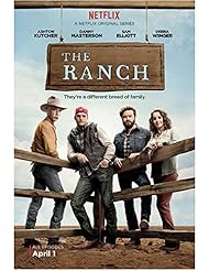 Ashton Kutcher 8 Inch x10 Inch Photograph That '70s Show Two and a Half Men The Ranch Standing at Fence w/Sam Elliott, Danny Masterson & Debra Winger Title Poster n
