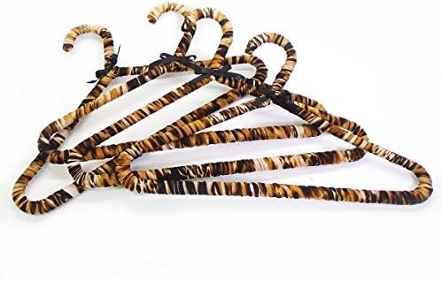 Animal Print Fabric Covered Baby Hangers for Nursery