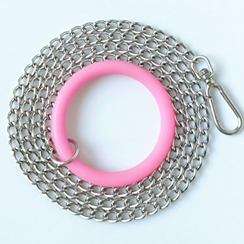 SteelPet 6FT Steel Heavy Dog Chains Per Leash,Fluorescent Silicone,Best For Outdoor Walk the Dog At Night(PINK)