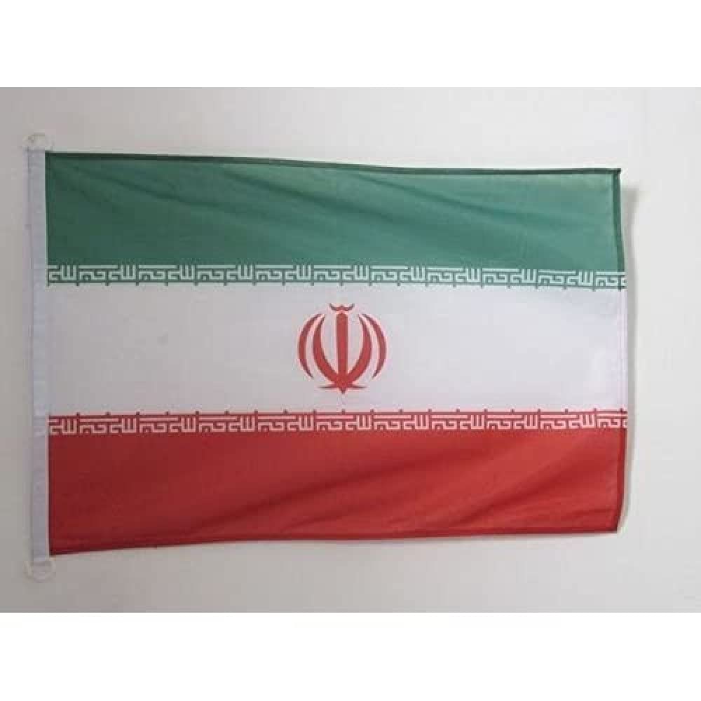 AZ FLAG - Iran Nautical Flag - 18'' x 12'' - For Outdoor and Boat - Iranian - Persian Banner Knitted Polyester with Two Plastic Rings - Vivid Colors - 12x18 in - 45x30 Cm