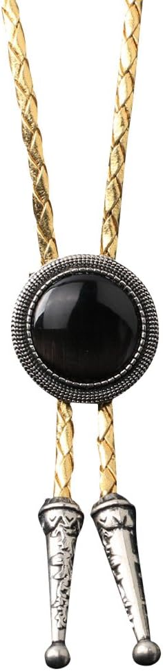 Bolo Tie for Men ,Black Native American Western Cowboy Neckties