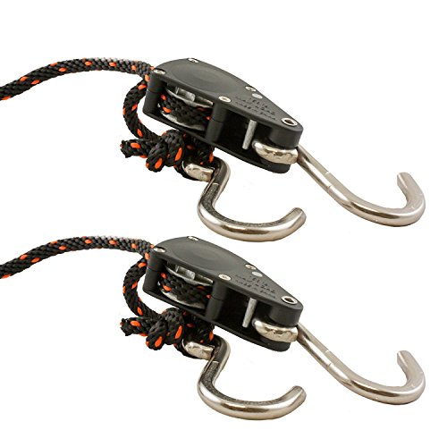Sentry TieDowns Ratchet Kayak And Canoe Bow And Stern Tie Downs 1/4