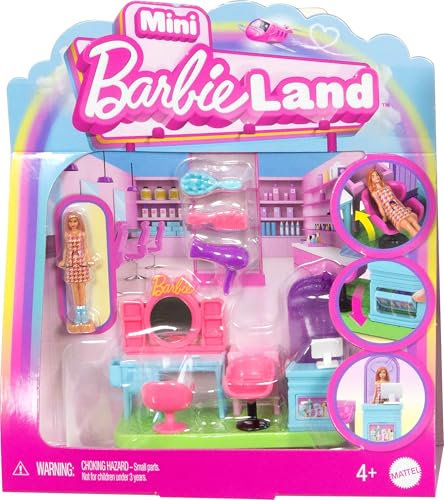 Barbie Mini BarbieLand Collectible Hair Salon Playset with... en promo sur Amazon