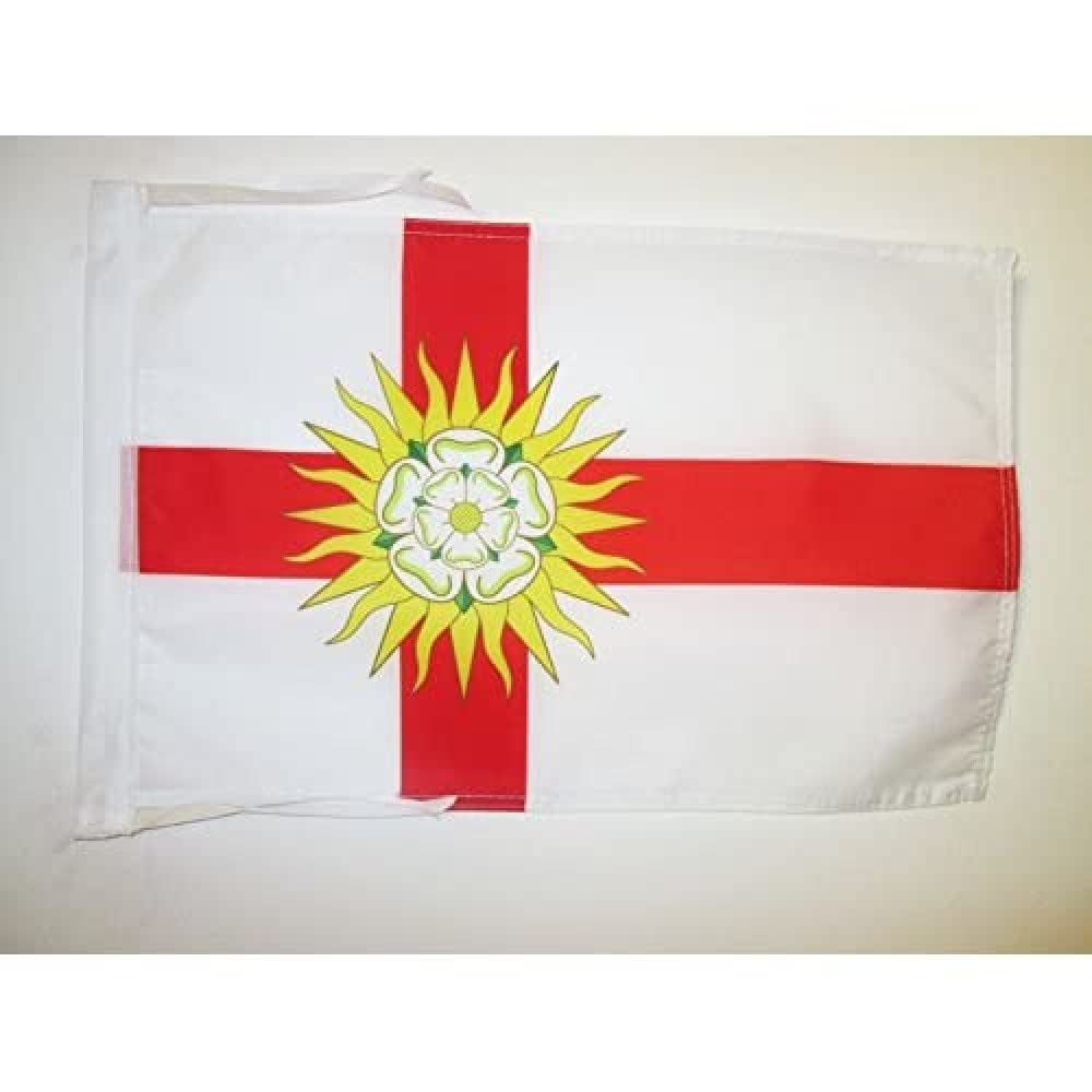 AZ FLAG - West Riding of Yorkshire county Flag - 18'' x 12'' - 100% Polyester County of York - England Small Banner with Two Cords - Fade Resistant - Vivid Colors - 18x12 in - 45x30 Cm โ image 1