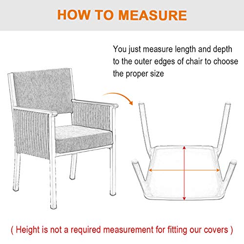 CAVEEN Patio Chair Covers, Waterproof Lounge Deep Seat Cover, 420D Heavy Duty Oxford Fabric Outdoor Patio Furniture Cover Stackable with Durable Double Stitching, 35" L x 38"W x 29"H, 2 Packs, Black - Thumbnail 6
