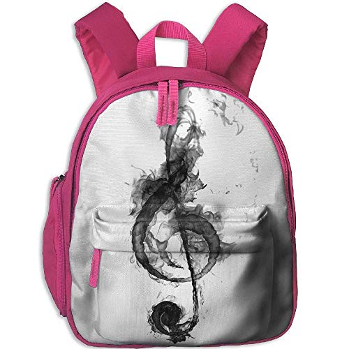 School Backpack For Girls Boys, Kids Cute Black Smoke Music Cartoon Backpacks Book Bag