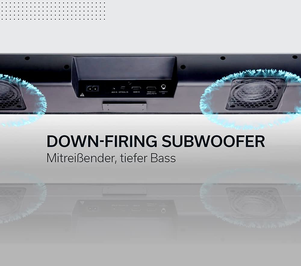 Denon DHT-S216 TV Soundbar mit Subwoofer, DTS Virtual:X, 4K UHD, HDMI ARC, Bluetooth, optischer Eingang - Schwarz 4