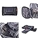 Beschan Extra Large PU Leather Hanging Travel Toiletry Bag Transparent Organizer Dopp Kit for Men Woman (Black)