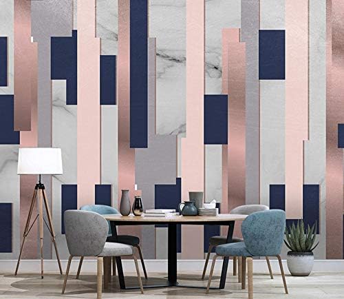 KAHSFA 3D Wallpaper Nordic Style Mural Modern Minimalist Abstract Solid Geometry Wallpaper Living Room Bedroom Sofa TV Background wallpaper-200cmx140cm