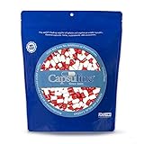 Capsuline Colored Gelatin Empty Capsules Size 00 Red/White 1000 Count
