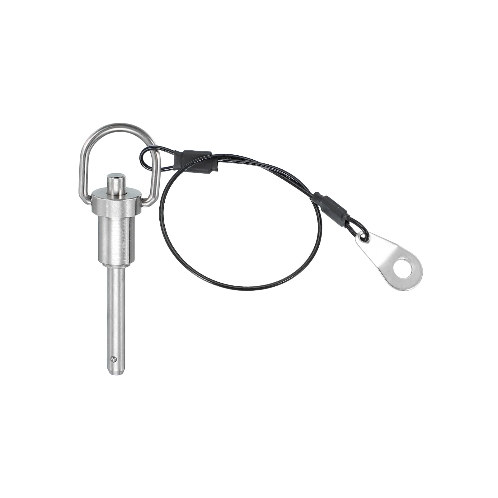 PATIKIL Quick Release Pin 6 x 30mm(1/4" x 1.18"), 304 Stainless Steel Ball Lock Safety Locating Pins with Button 25cm Prevents Loss Rope