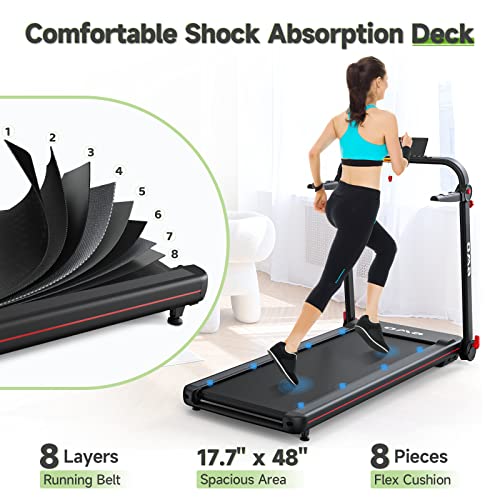 OMA 1017EB Folding Treadmill, 2.5HP Foldable Treadmill with 17.7