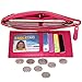 Women RFID Blocking Wallet Slim Luxury Leather Credit Card Holder Zipper Wallets
