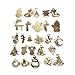 LANBEIDE 52PCS Christmas Charm Pendant for Necklace Bracelet Earrings Enamel Charms for Jewelry Making Crafting Decoration