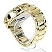 Techno Mens Hip Hop Iced Out Luxury Baller Diamond Bezel Analog Wristwatch Gold, Black Dial