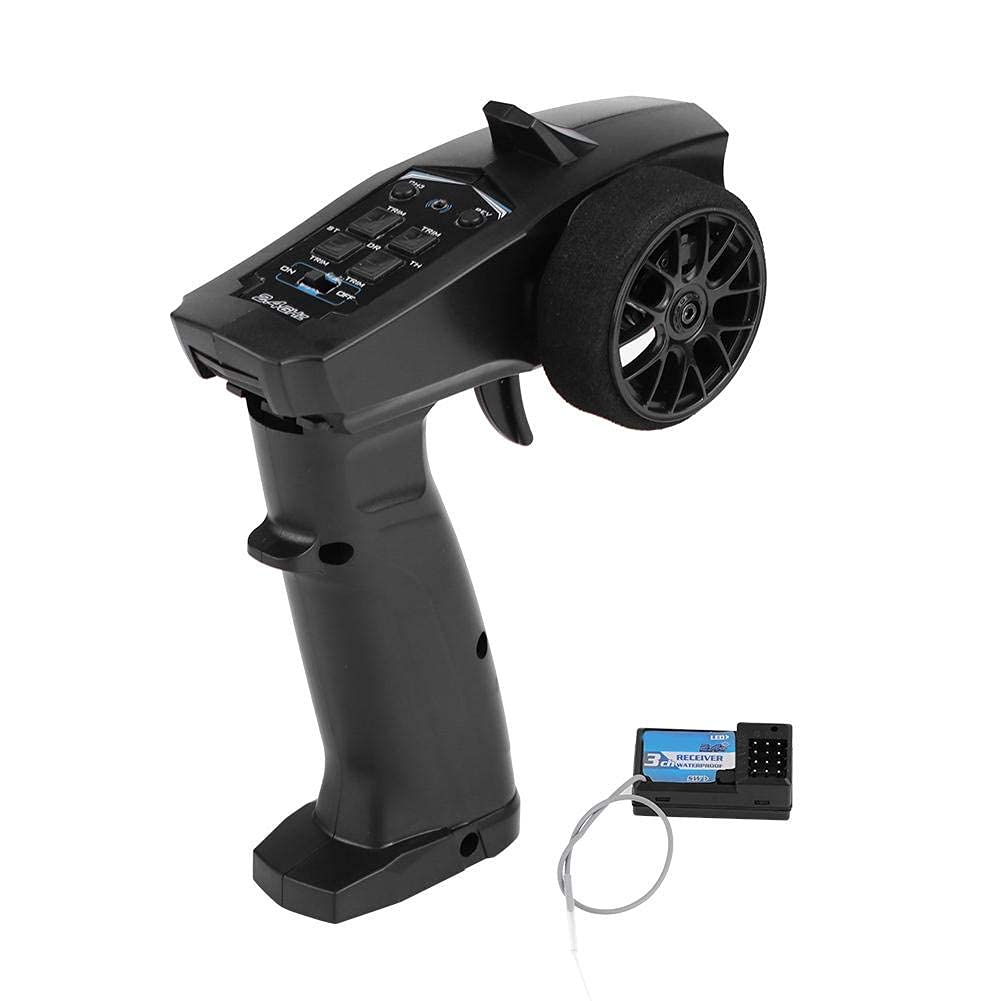 RC Transmitter, 2.4GHZ 3 Channels RC Channel Transmitter and Radio Receiver Control System for RC Car and Boat