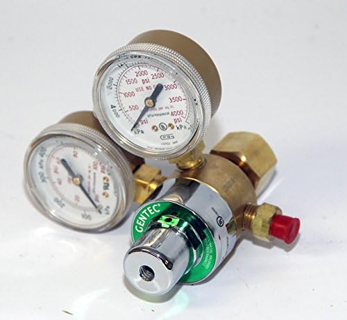 Gentec Oxygen CGA540 welding regulator 210X-80-A rear entry A fitting