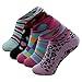 Skidders Girls Skid-Proof Gripper Socks - Size 7-9, Assorted 5-Pack