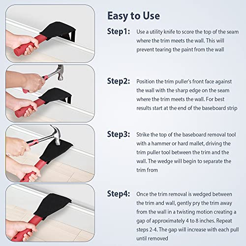 Trim Puller Tool for Baseboard, Wood Trim Removal tool, Flooring Tools