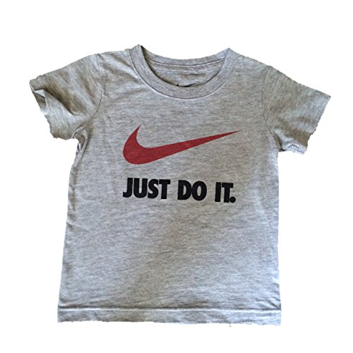 Nike Toddler Tee Shirts (2T, Grey Red Just Do It)