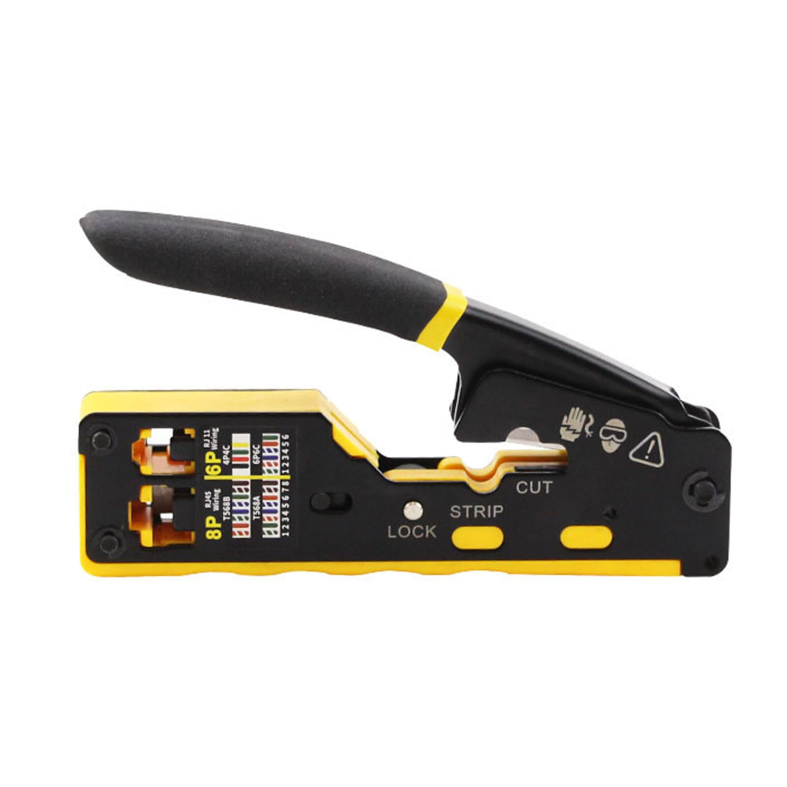 RJ45 Crimp Tool Ethernet Crimper CAT6 Cat5e Cat5 Crimping Tool Pass Through Ethernet Crimping Tool All-in-One Ethernet Crimper