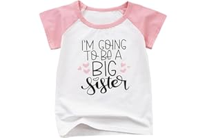 Baby Girls Going to Be A Big Sister Pregnancy Announcement Tee Tops Outfit,1-5Y