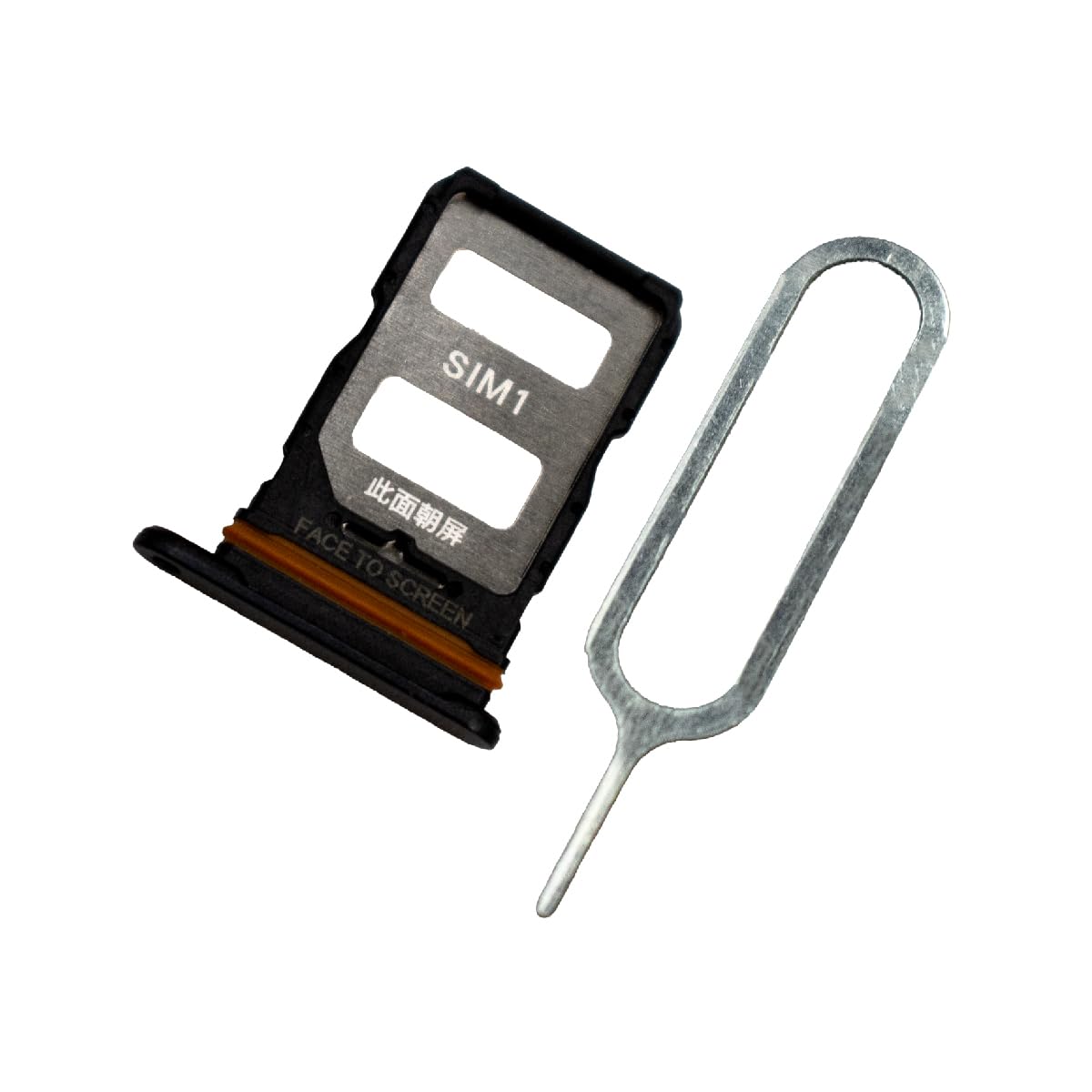 MMOBIEL Dual SIM Card Slot Tray Holder Replacement Compatible with Xiaomi 12 Lite - Incl. Rubber Gasket and Sim Pin - Black