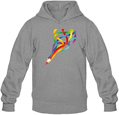 Mikoem Men's The Colorful Dance Pen Hoodie Sweatshirt Medium Dark Grey
