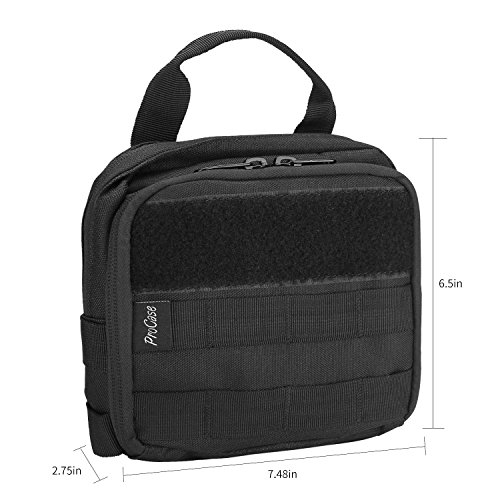 ProCase Tactical Admin Pouch - MOLLE Compatible EDC Organizer For Tools & Gear, Black