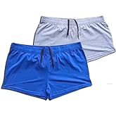 JEEING GEAR Men's Bodybuilding Gym Workout Fitness Shorts 3" Inseam inch Cotton Without Pocket