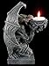 PTC 8.75 Inch Gargoyle Figurine Cold Cast Resin Candle Holder, Gray Color