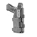 OneTigris MOLLE Holster - Right Handed Nylon Holster for Most Compact Medium Full Size (Gray)