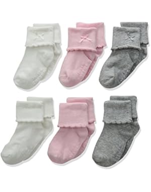 Girls' Folded Cuff Socks (6 Pack)