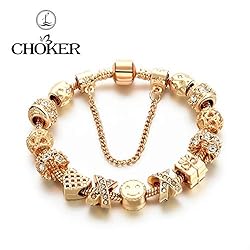 CHOKER Charm Bracelets for Women Gold Plated Snake